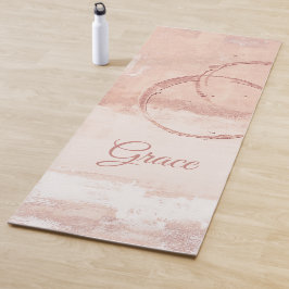 Tapete De Yoga Personalizar Estilo de Arte Moderna Pêssego Rosa S