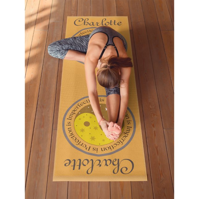Tapete De Yoga (Personalizar) Yin Yang YellowOrange Workout, Pila ((Customize) Yin Yang YellowOrange Workout, Pilates Yoga Mat)