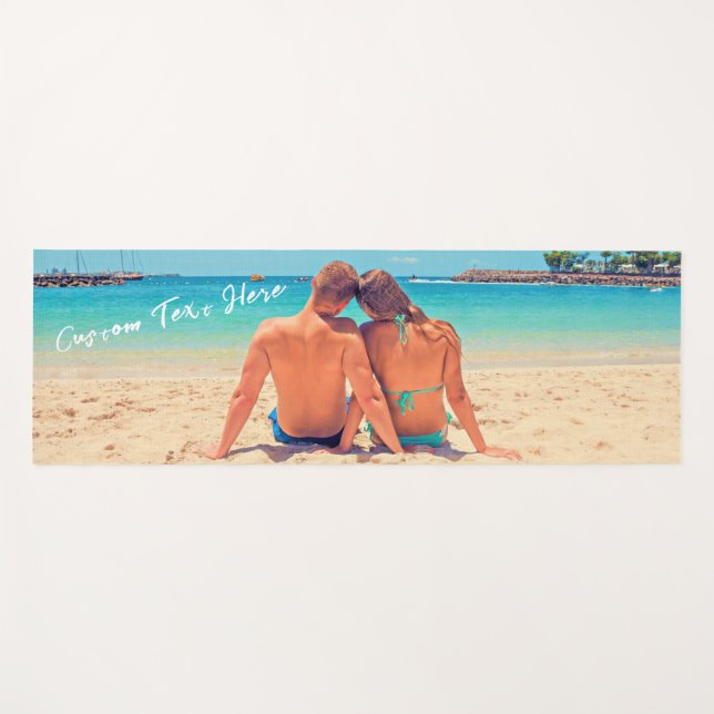 Tapete De Yoga Personalize sua fossa Yoga Mat com texto (Frente (Horizontal))