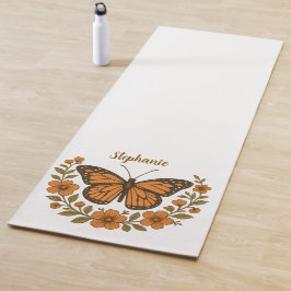 Tapete De Yoga Personalized Butterfly Floral Yoga Mat