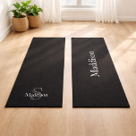 Tapete De Yoga Personalized Name Monogram Black Charcoal Gray<br><div class="desc">Personalized Name Monogram Black Charcoal Gray Yoga Mat Add a sophisticated touch with this Personalized Name Monogram black charcoal gray design. Featuring a midnight black background paired with a clean monogram and custom name, this minimalist style reflects one of the most popular personalization trends on Zazzle—simple layouts, stylish tones, and...</div>