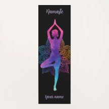 Personalized Yoga Mat – Colorful Yoga Pose