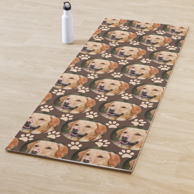 Tapete De Yoga Pet Photo Pattern Dog Brown (In Situ)