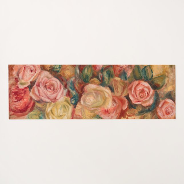Tapete De Yoga Pierre-Auguste Renoir - Rosas (Verso (Horizontal))