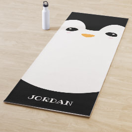 Tapete De Yoga Pinguim branco-preto-branco-branco-preto personali