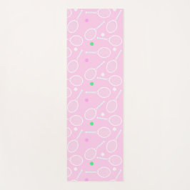 Tapete De Yoga Pink do padrão-raquete tênis