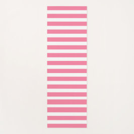 Tapete De Yoga Pink & white striped yoga mat