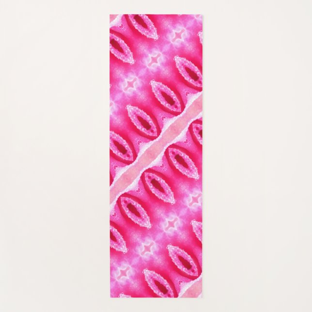 Tapete De Yoga Pinkey Rosa Ikat 6 (Frente)