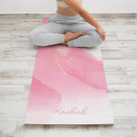 Tapete De Yoga Pintor rosa e padrão de brilho personalizado<br><div class="desc">Design personalizado Paint e Glitter Pattern.</div>