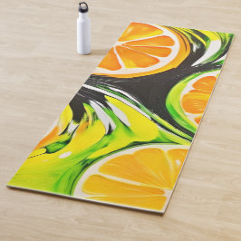 Tapete De Yoga Pintura de Citros Vibrante
