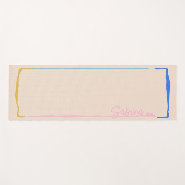 Tapete De Yoga Pintura Simples (Frente (Horizontal))