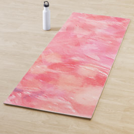 Tapete De Yoga Piso de Meditação Rosy Pink Abstrato Namaste