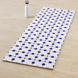 Tapete De Yoga Pontos Polka Azul Marinho, Padrão de Pontos Polka
