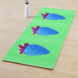 Tapete De Yoga Pop Art Strawberry Blue
