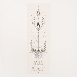 Tapete de Yoga Pose da Árvore da Deusa da Terra