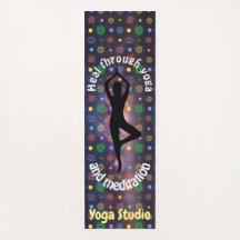 pose de yoga chakra, via leitosa personalizável