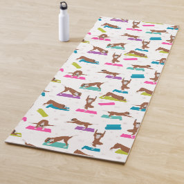 Tapete De Yoga pose de yoga de cão-boxeiro