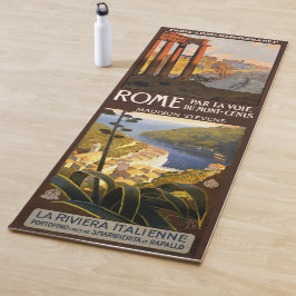 Tapete De Yoga Posteres de viagens de Itália de Vintage com Nome