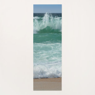 Tapete De Yoga Praia das Ondas do Mar Costeiro Areia Modelo