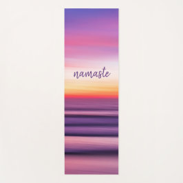 Tapete De Yoga Praia Rosa Púrpura — Ondas do Oceano Sunset Namast