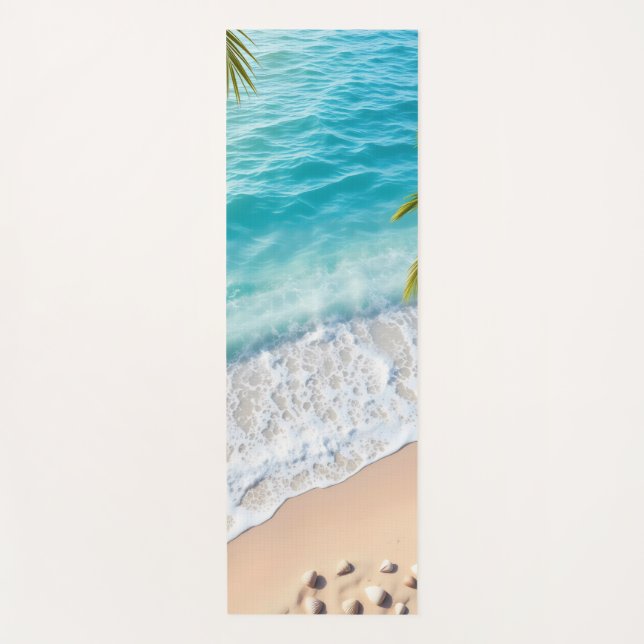 Tapete De Yoga praia tranquila (Frente)