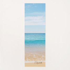 Tapete De Yoga Praia tropical, areia personalizada