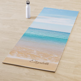 Tapete De Yoga Praia Tropical, Areia - Personalizado