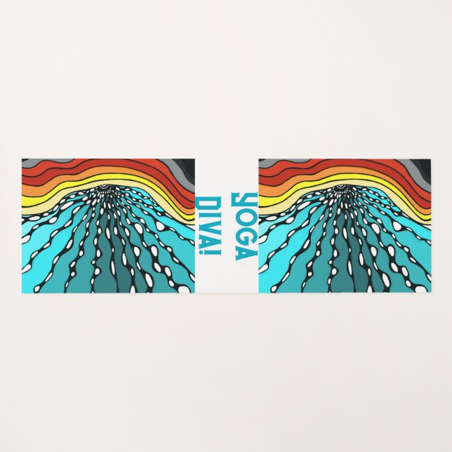 Tapete De Yoga Prática espiritual de meditação de ioga (Verso (Horizontal))