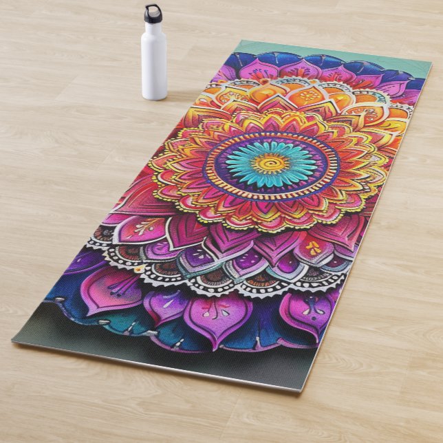 Tapete de Yoga Premium Mandala Flor do Sol Sagrado (In Situ)