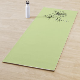 Tapete De Yoga Presente Personalizado da Flor de Nascimento Junho