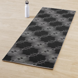 Tapete De Yoga Preto E Cinza