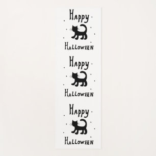 Tapete De Yoga Preto Feliz Halloween assustador