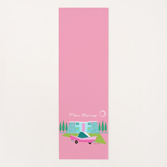 Tapete De Yoga Primaveras de palma cor-de-rosa Yoga Mat (Frente)