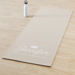 Tapete De Yoga Princesa Pilates Bege Treino Academia