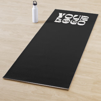 Tapete De Yoga Promocional de logotipo personalizado preto Empres
