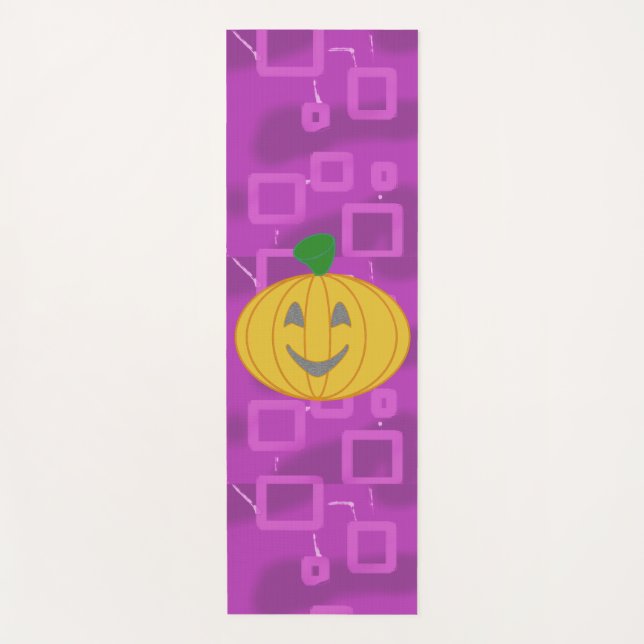 Tapete De Yoga Pumpkin Moderno em Yoga Mat Geométrico Púrpura (Frente)