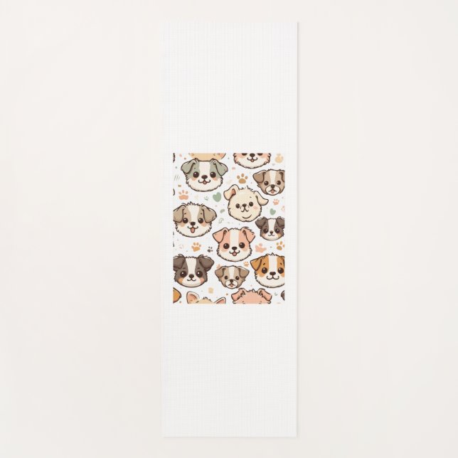 Tapete De Yoga Puppies Felizes e Bonitos (Frente)