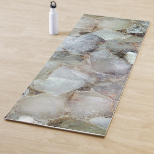 Tapete De Yoga Quartz Branco Elegante de Nova Idade