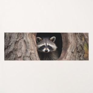 Tapete De Yoga Racoon na Caverna das Árvores