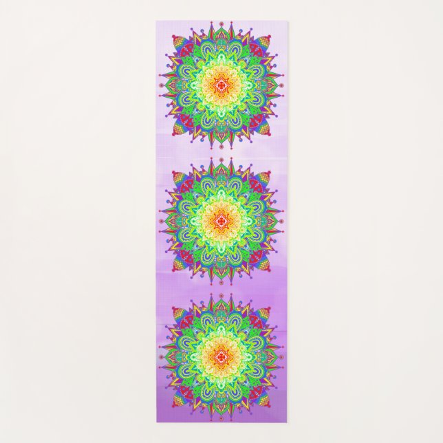Tapete De Yoga Rainbow Mandala Yoga Mat (Frente)
