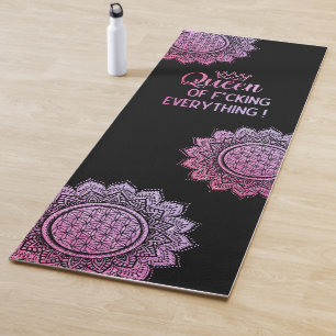 Tapete De Yoga Rainha de f* agarrando tudo o que brilha rosa mand