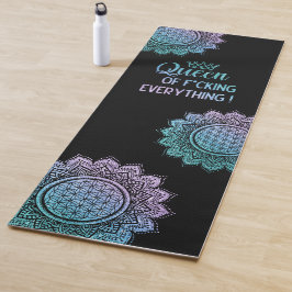 Tapete De Yoga Rainha de tudo o brilho teal mandala