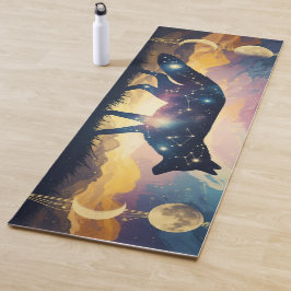 Tapete De Yoga Raposa Mágica Sob as Estrelas Yoga Mats