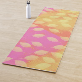Tapete De Yoga Rapsódia em Amarelo, Terracota e Violeta Abstrato