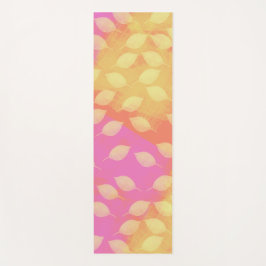 Tapete De Yoga Rapsódia em Amarelo, Terracotta e Violet Abstrato