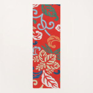 Tapete De Yoga Red Hawaiian Japan Kimono: Vintage Floral