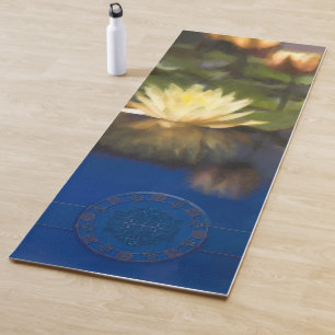 TAPETE DE YOGA REFLEXÃO DA PERFECÇÃO DA FLOR DE LOTUS