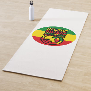 Tapete De Yoga Reggae and Peace Symbol with positive quotes