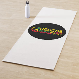 Tapete De Yoga Reggae Music com citações positivas