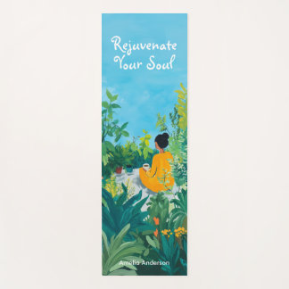 Tapete De Yoga Rejuvenescer as Almas no Jardim com Plantas